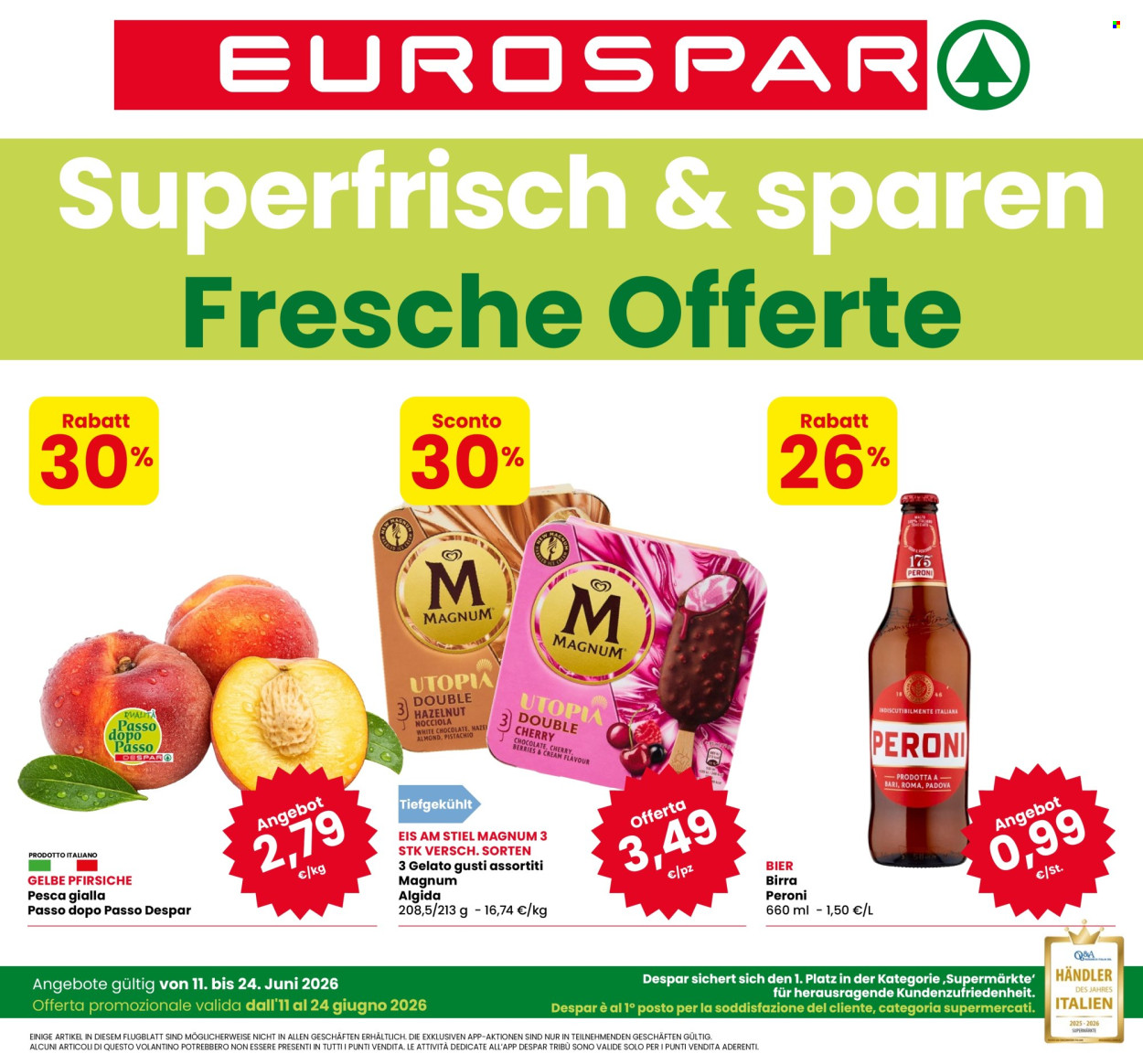 Volantino Eurospar - 11/6/2026 - 24/6/2026. Pagina 1