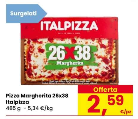 PIZZA MARGHERITA 26X38 ITALPIZZA