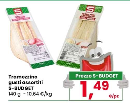 Tramezzino gusti assortiti