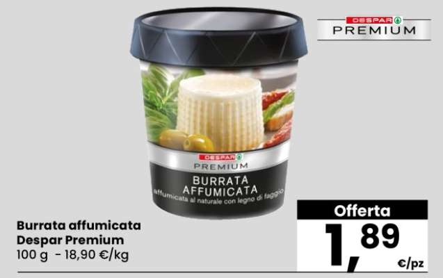 Burrata affumicata Despar Premium