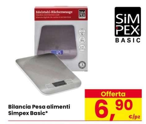 Bilancia Pesa alimenti Simpex Basic