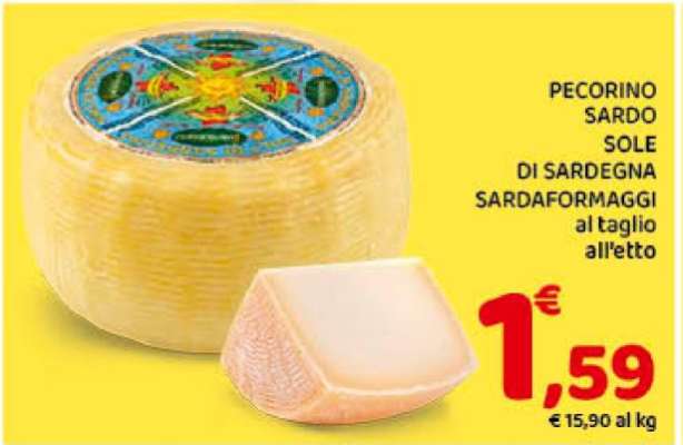 PECORINO SARDO SOLE DI SARDEGNA SARDAFORMAGGI