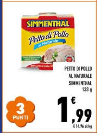 PETTO DI POLLO AL NATURALE SIMMENTHAL 133 g