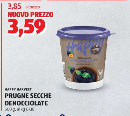 HAPPY HARVEST PRUGNE SECCHE DENOCCIOLATE