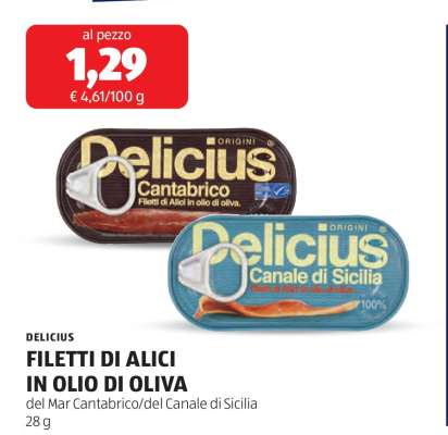 DELICIUS FILETTI DI ALICI IN OLIO DI OLIVA