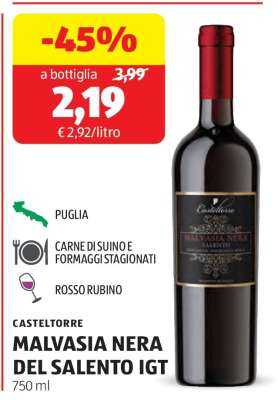 CASTELTORRE MALVASIA NERA DEL SALENTO IGT