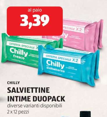 CHILLY SALVIETTINE INTIME DUOPACK