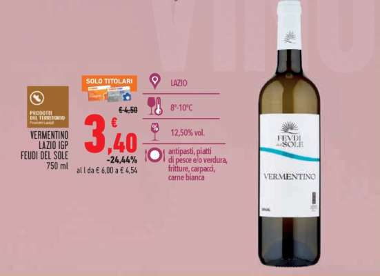 Vermentino Lazio IGP Feudi del Sole