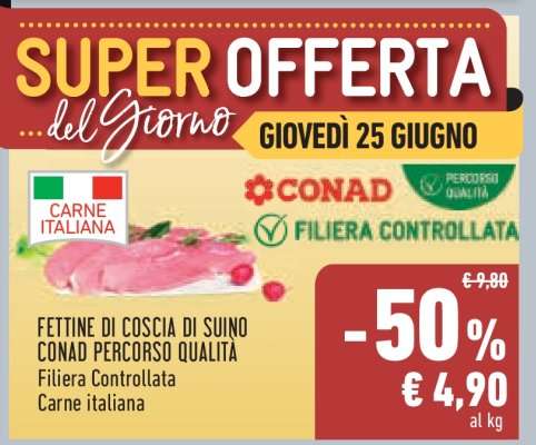 Fettine di coscia di suino Conad Percorso Qualità