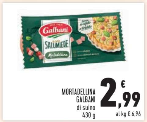 Mortadellina Galbani di suino