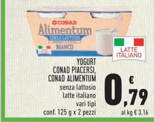 Yogurt Conad Piacersi, Conad Alimentum
