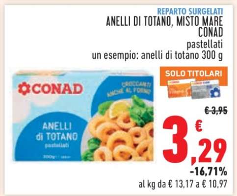 ANELLI DI TOTANO, MISTO MARE CONAD