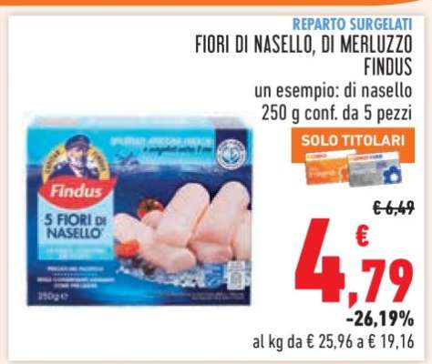 FIORI DI NASELLO, DI MERLUZZO FINDUS