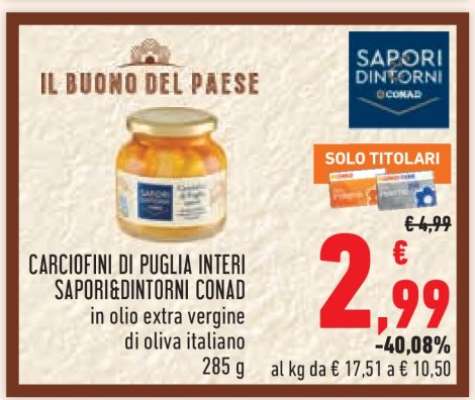 Carciofini di Puglia Interi Sapori&Dintorni Conad
