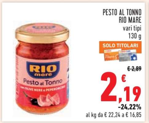 Pesto al Tonno Rio Mare