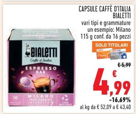 CAPSULE CAFFÈ D'ITALIA BIALETTI