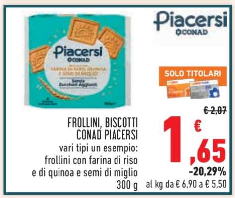 Frollini, Biscotti Conad Piacersi