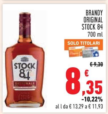 BRANDY ORIGINAL STOCK 84 700 ml
