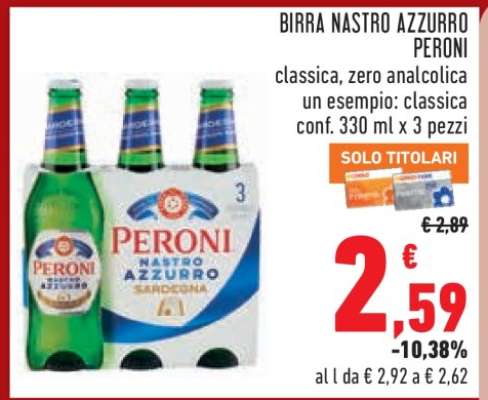 Birra Nastro Azzurro Peroni