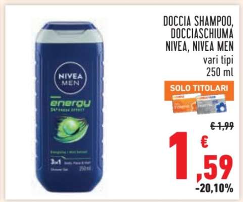 DOCCIA SHAMPOO, DOCCIASCHIUMA NIVEA, NIVEA MEN