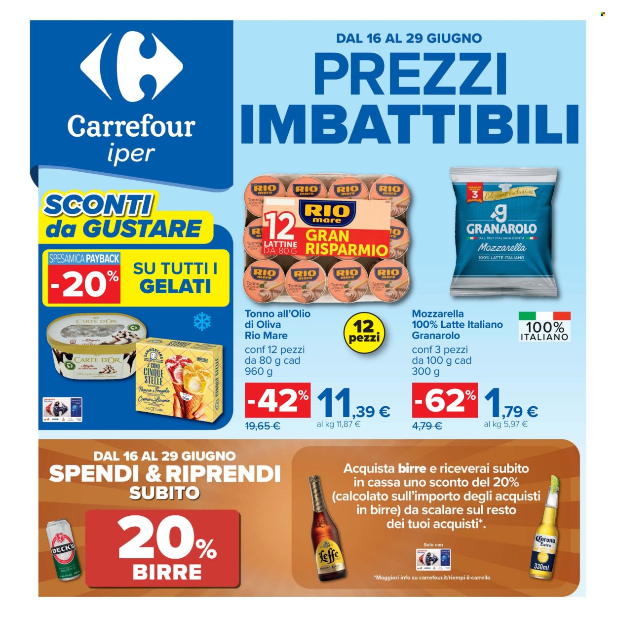 Volantino Carrefour - 16/6/2026 - 29/6/2026. Pagina 1