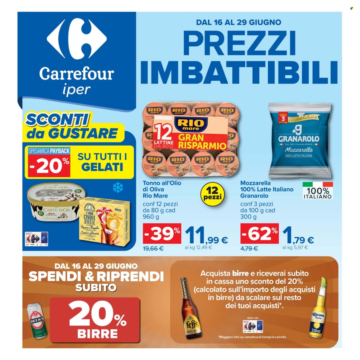 Volantino Carrefour - 16/6/2026 - 29/6/2026. Pagina 1
