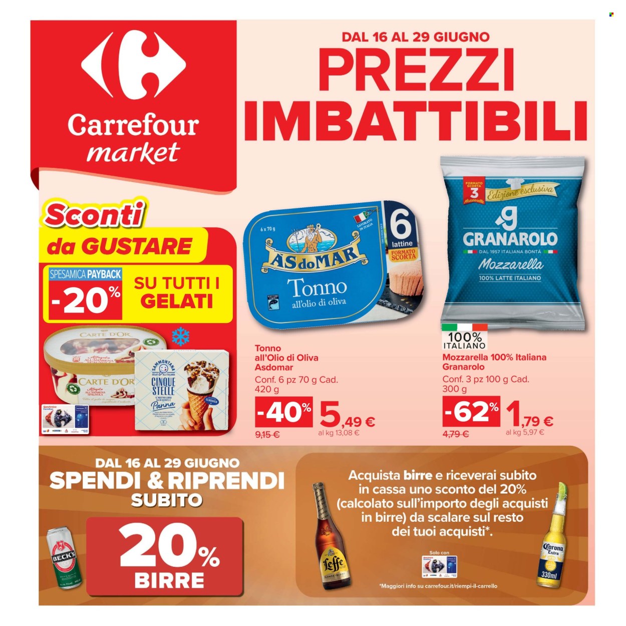 Volantino Carrefour - 16/6/2026 - 29/6/2026. Pagina 1