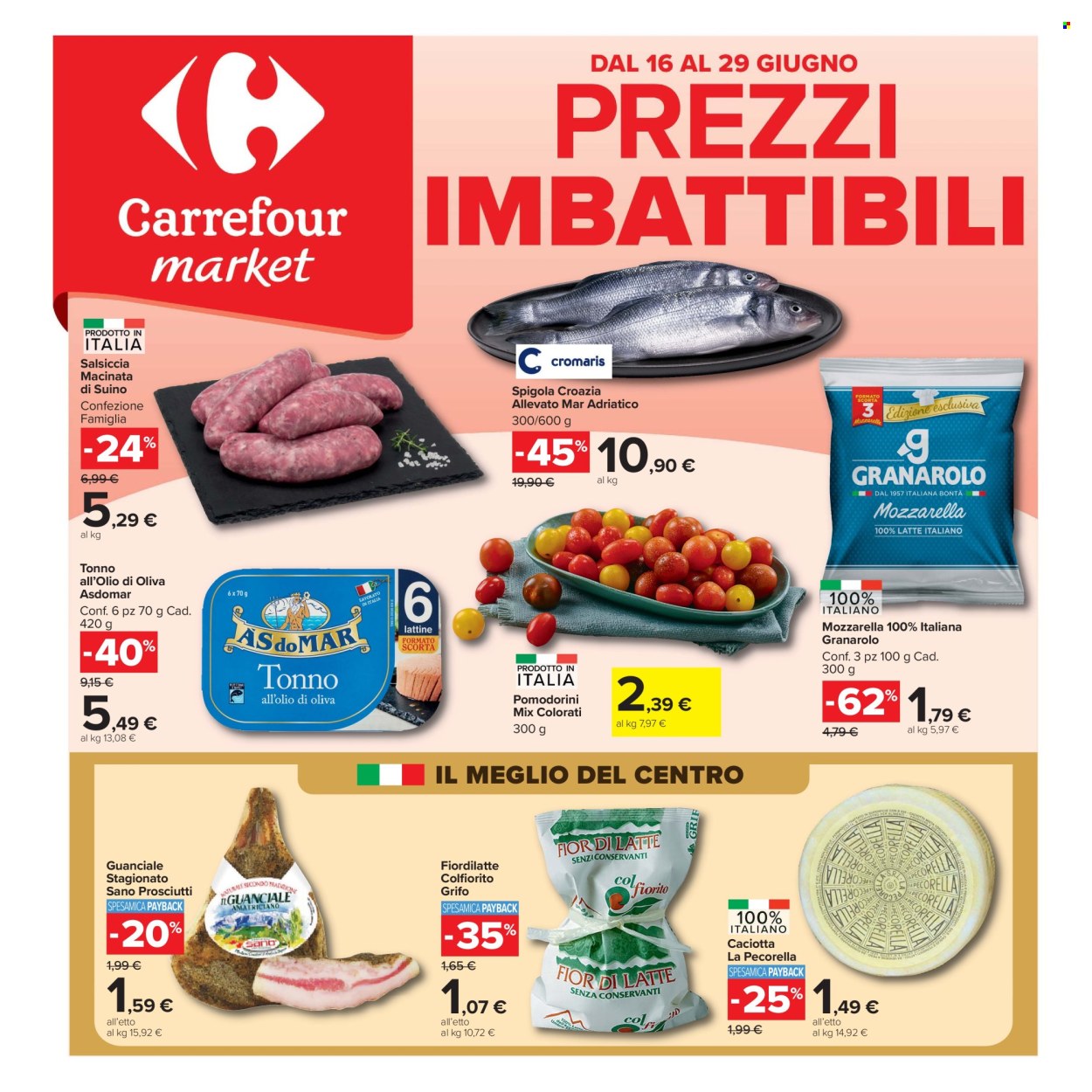 Volantino Carrefour - 16/6/2026 - 29/6/2026. Pagina 1