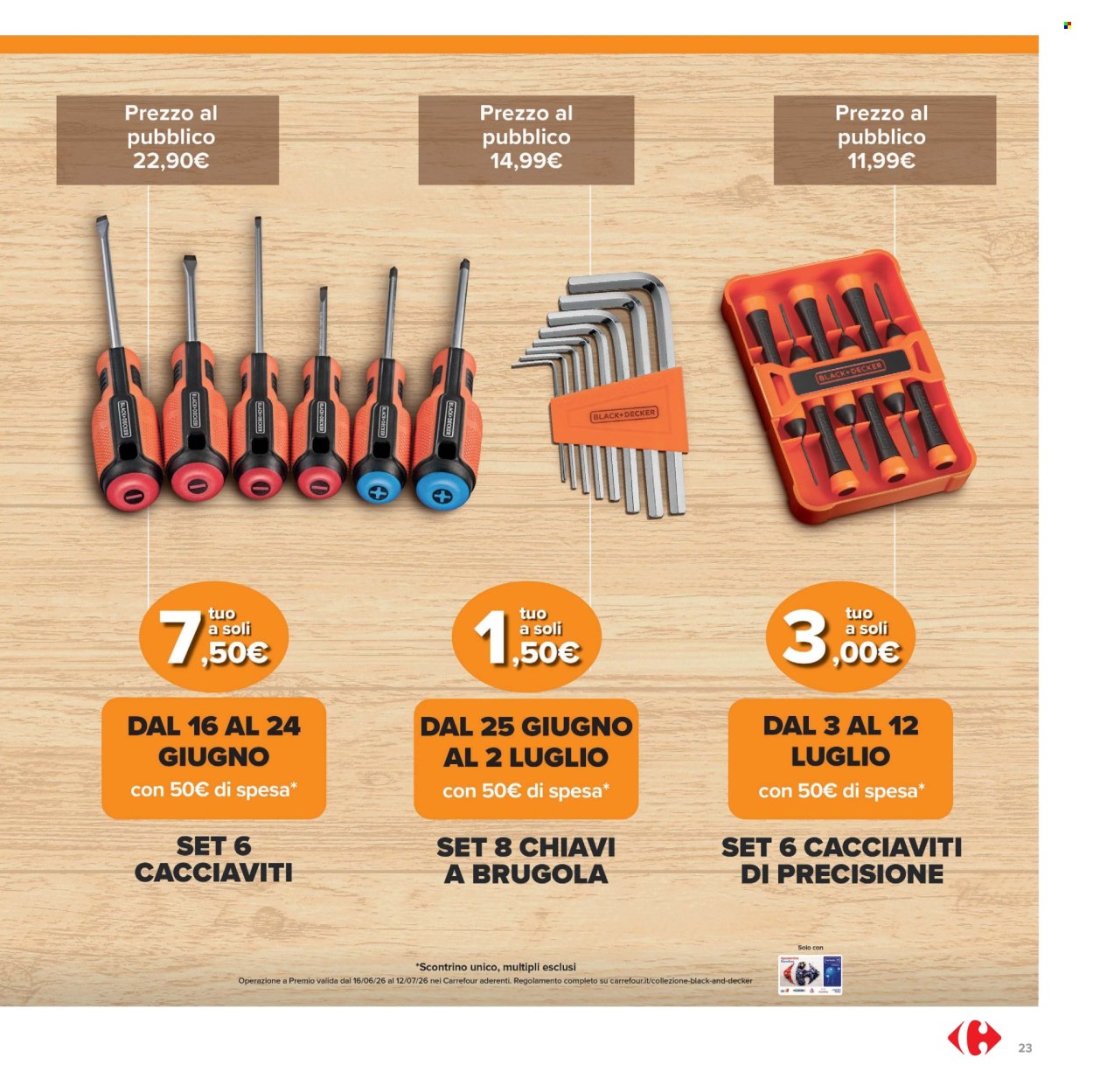 Volantino Carrefour - 16/6/2026 - 29/6/2026. Pagina 23