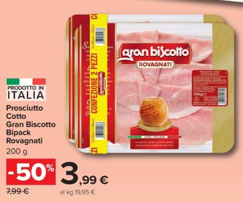 Prosciutto Cotto Gran Biscotto Bipack Rovagnati