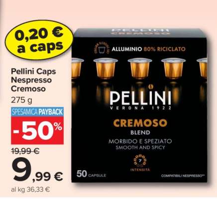 Pellini Caps Nespresso Cremoso