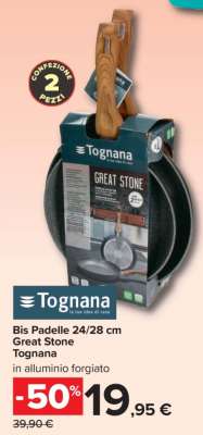 Bis Padelle 24/28 cm Great Stone