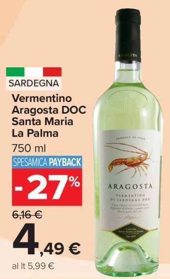 Vermentino Aragosta DOC Santa Maria La Palma