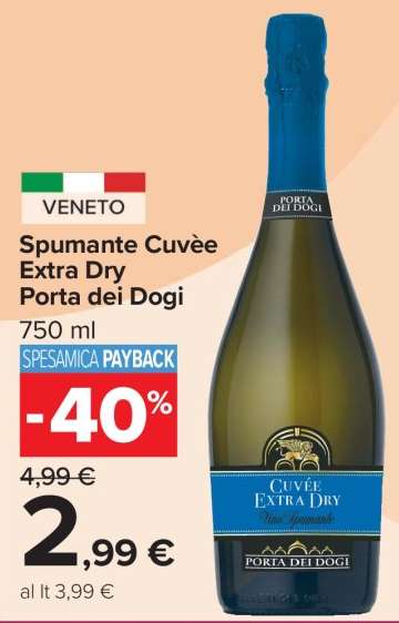 Spumante Cuvèe Extra Dry Porta dei Dogi
