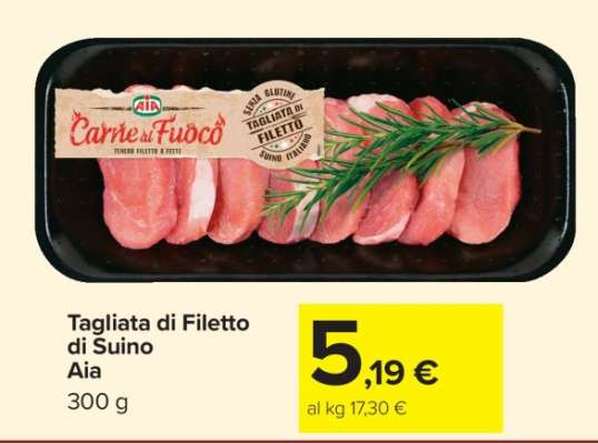 Tagliata di Filetto di Suino Aia
