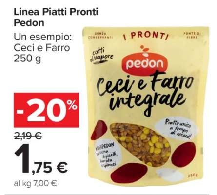 Linea Piatti Pronti Pedon