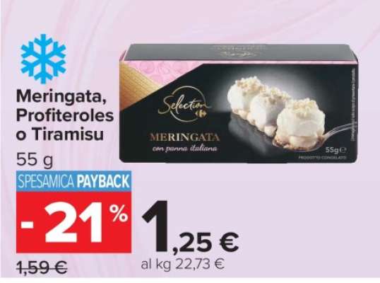 Meringata, Profiteroles o Tiramisu