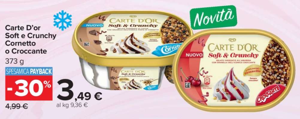 Carte D'Or Soft e Crunchy Cornetto o Croccante