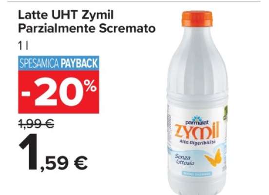 Latte UHT Zymil Parzialmente Scremato
