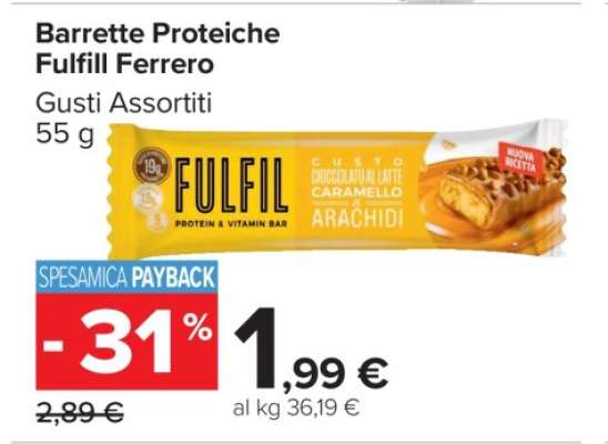 Barrette Proteiche Fulfill Ferrero