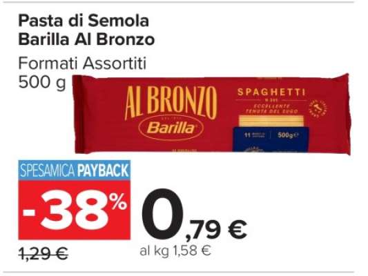 Pasta di Semola Barilla Al Bronzo