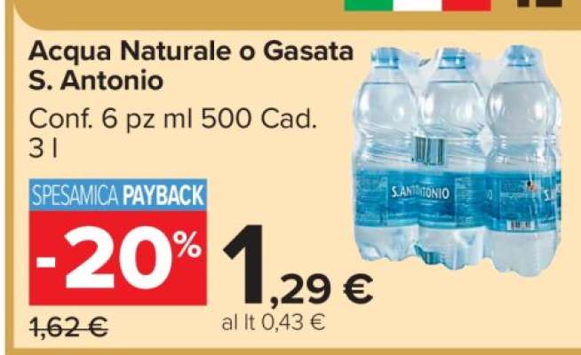 Acqua Naturale o Gasata S. Antonio