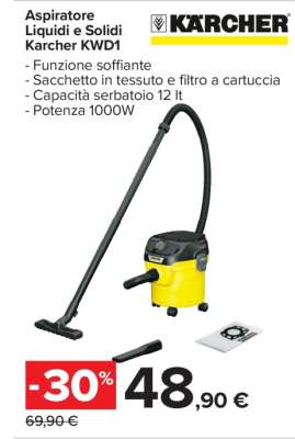 Aspiratore Liquidi e Solidi KARCHER KWD1