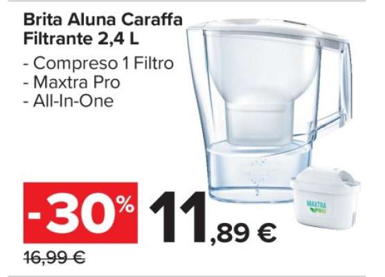 Brita Aluna Caraffa Filtrante 2,4 L