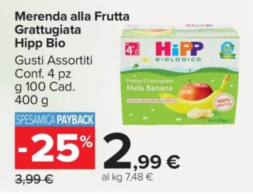 Merenda alla Frutta Grattugiata Hipp Bio