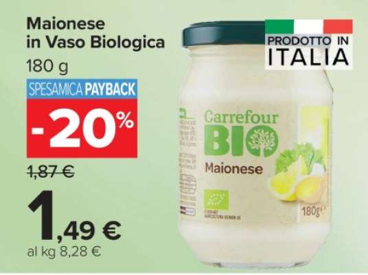 Maionese in Vaso Biologica