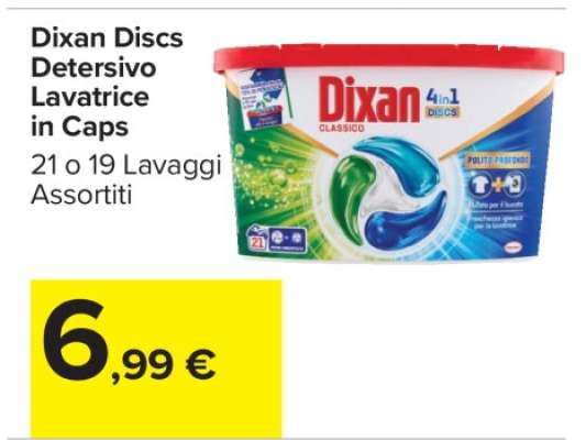 Dixan Discs Detersivo Lavatrice in Caps