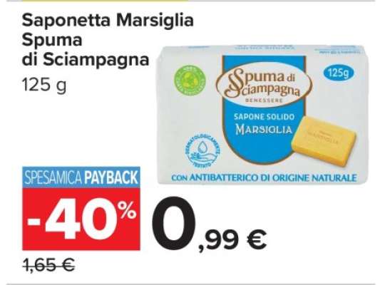 Saponetta Marsiglia Spuma di Sciampagna