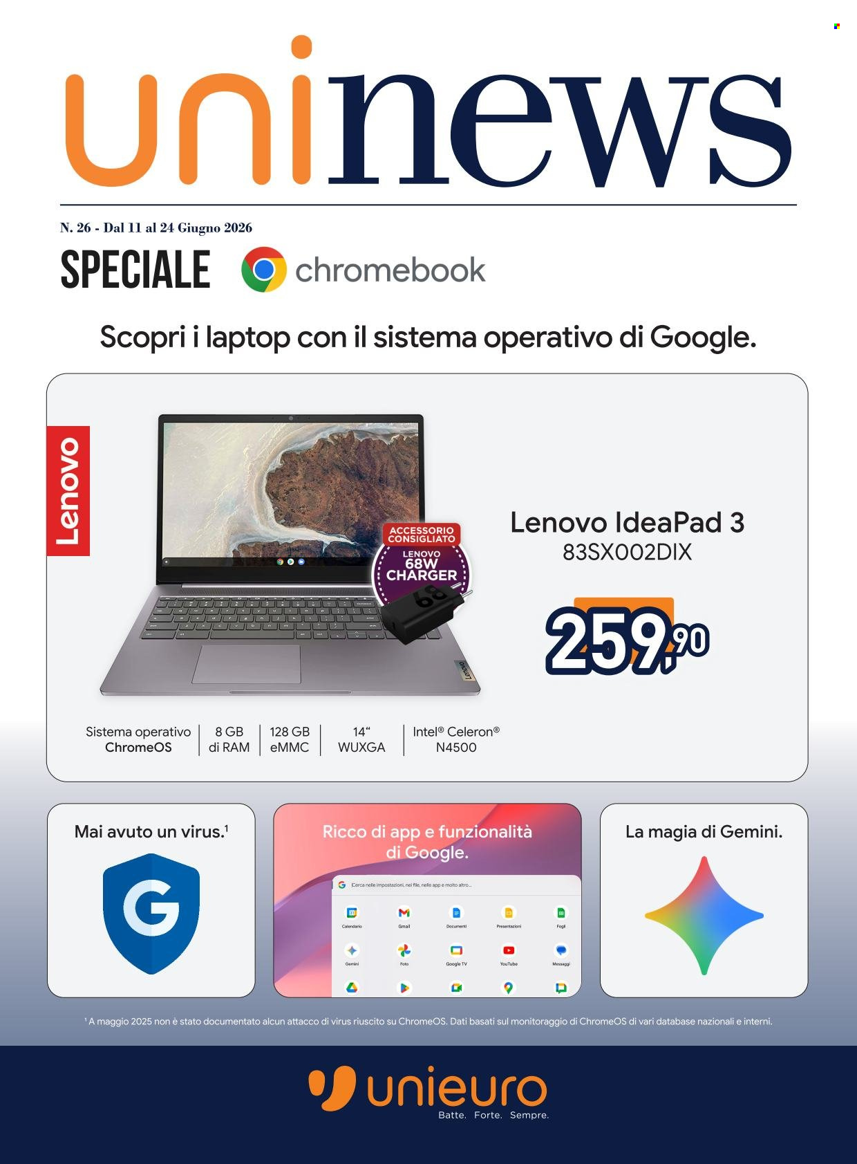 Volantino Unieuro - 11/6/2026 - 24/6/2026. Pagina 1