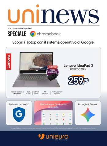 Volantino Unieuro - 11/6/2026 - 24/6/2026.